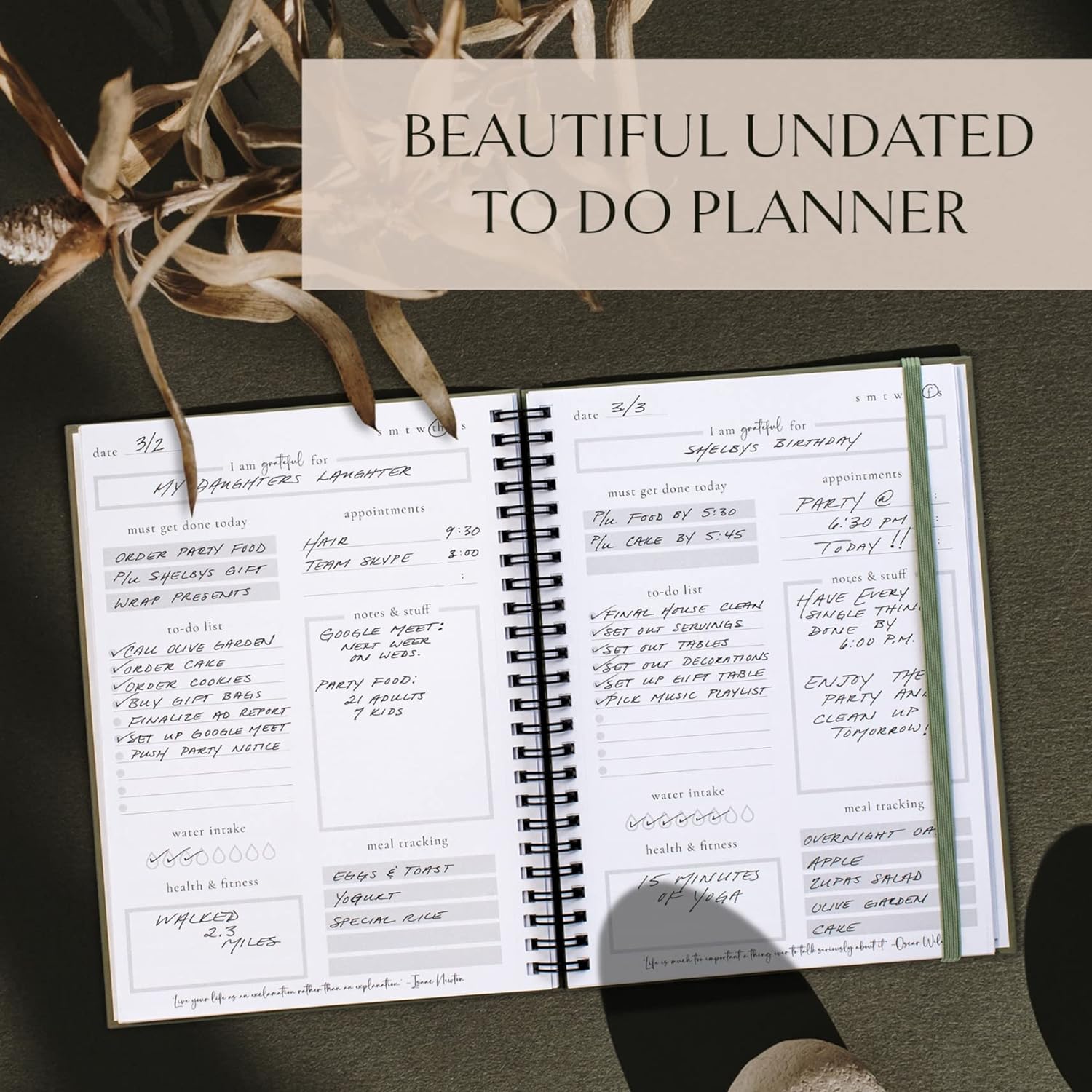 To Do List Notebook, Daily Planner, Undated Planner, Daily Task Planner To Do List Notebook, Daily Planner, Undated Planner, Daily Task Planner